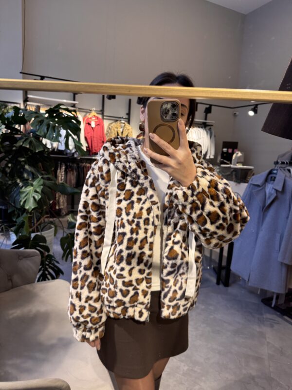 Leopar Peluş Ceket